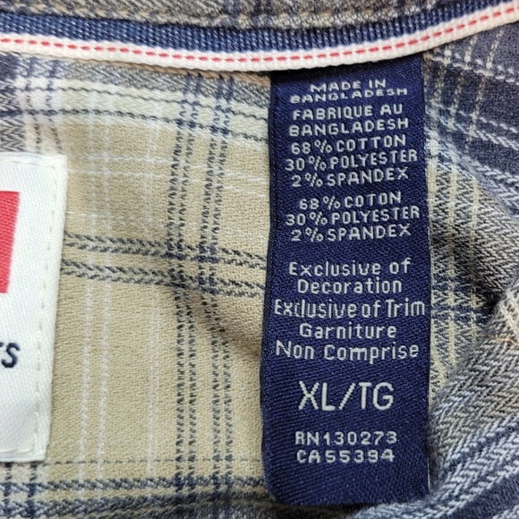 Wrangler Western Style Plaid Button-up Shirt Men's Size XL - Picture 9 of 14